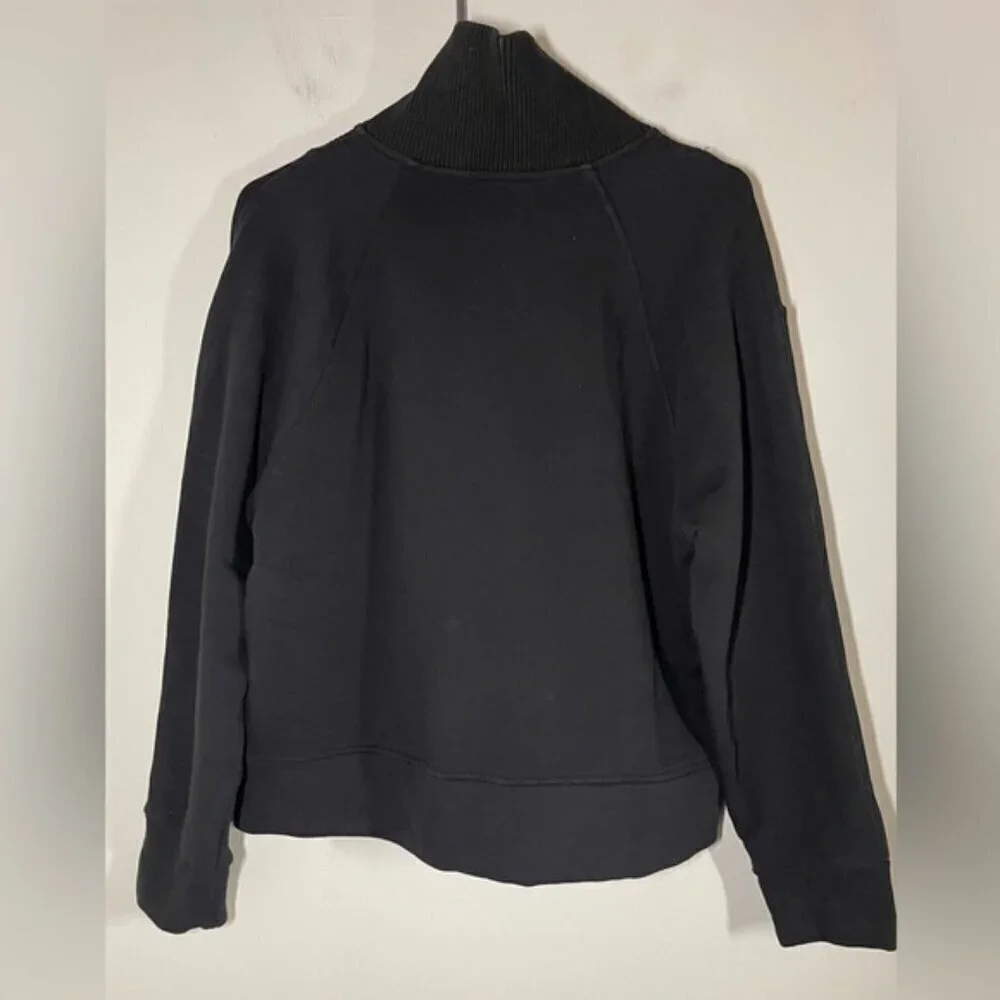 ATHLETA BLACK RETROPLUSH REVIVE HALF ZIP SWEATSHIRT SIZE M - Picture 8 of 9